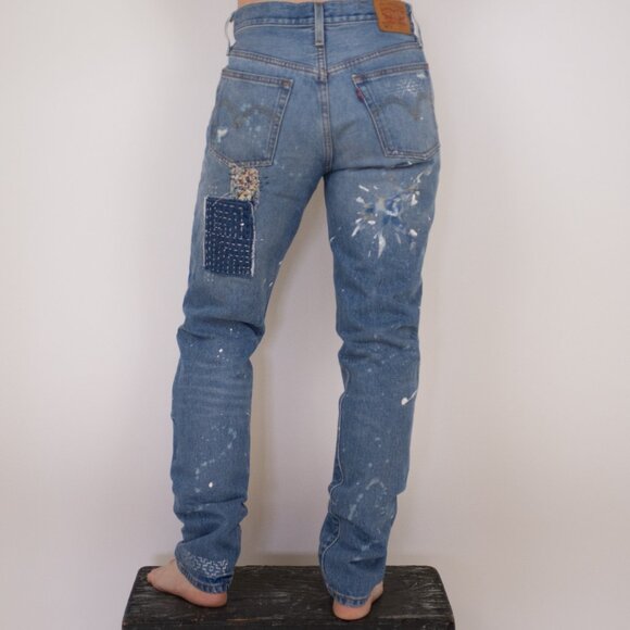 Upcycled Levi’s 501 S Jeans – One of a Kind - Picture 4 of 5